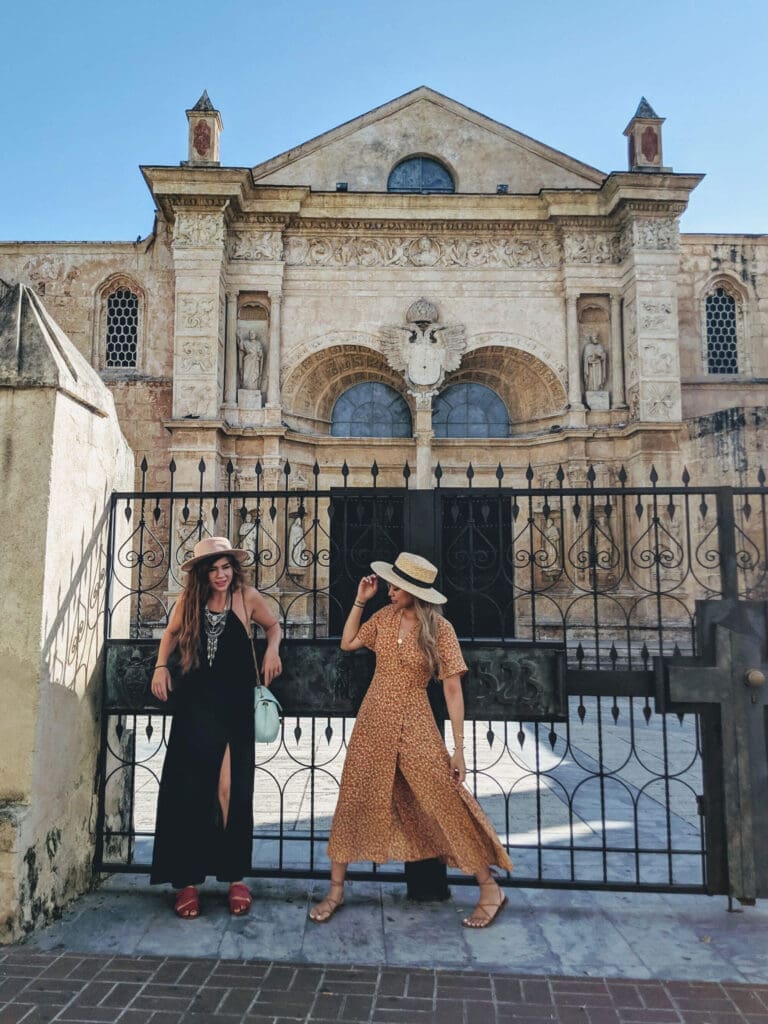 Two girls in Old Town Santo Domingo