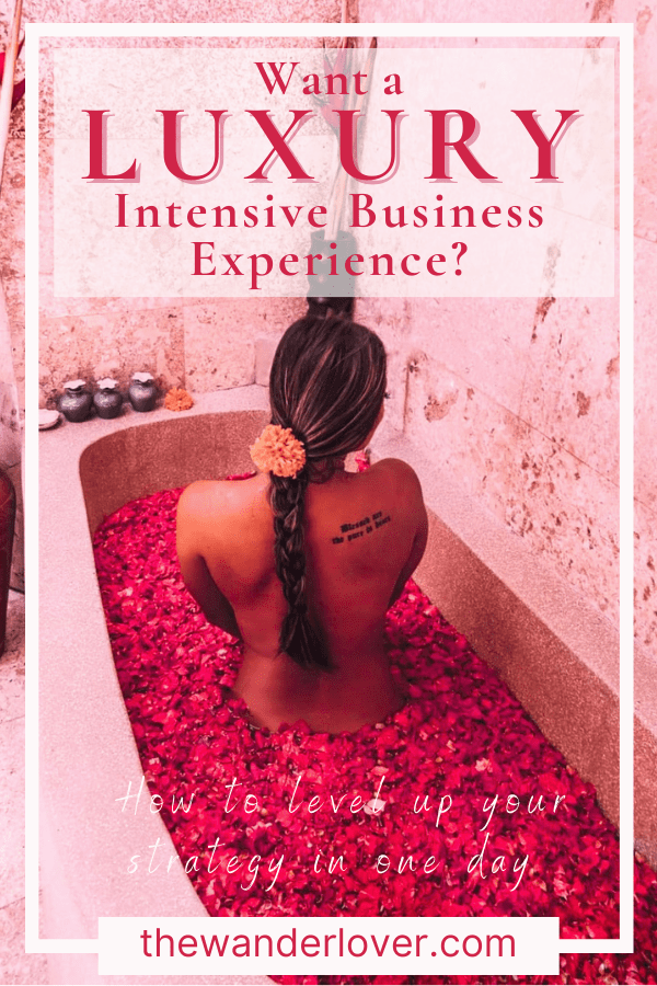 Want a luxurious intensive experience focused on your business strategy and growth?