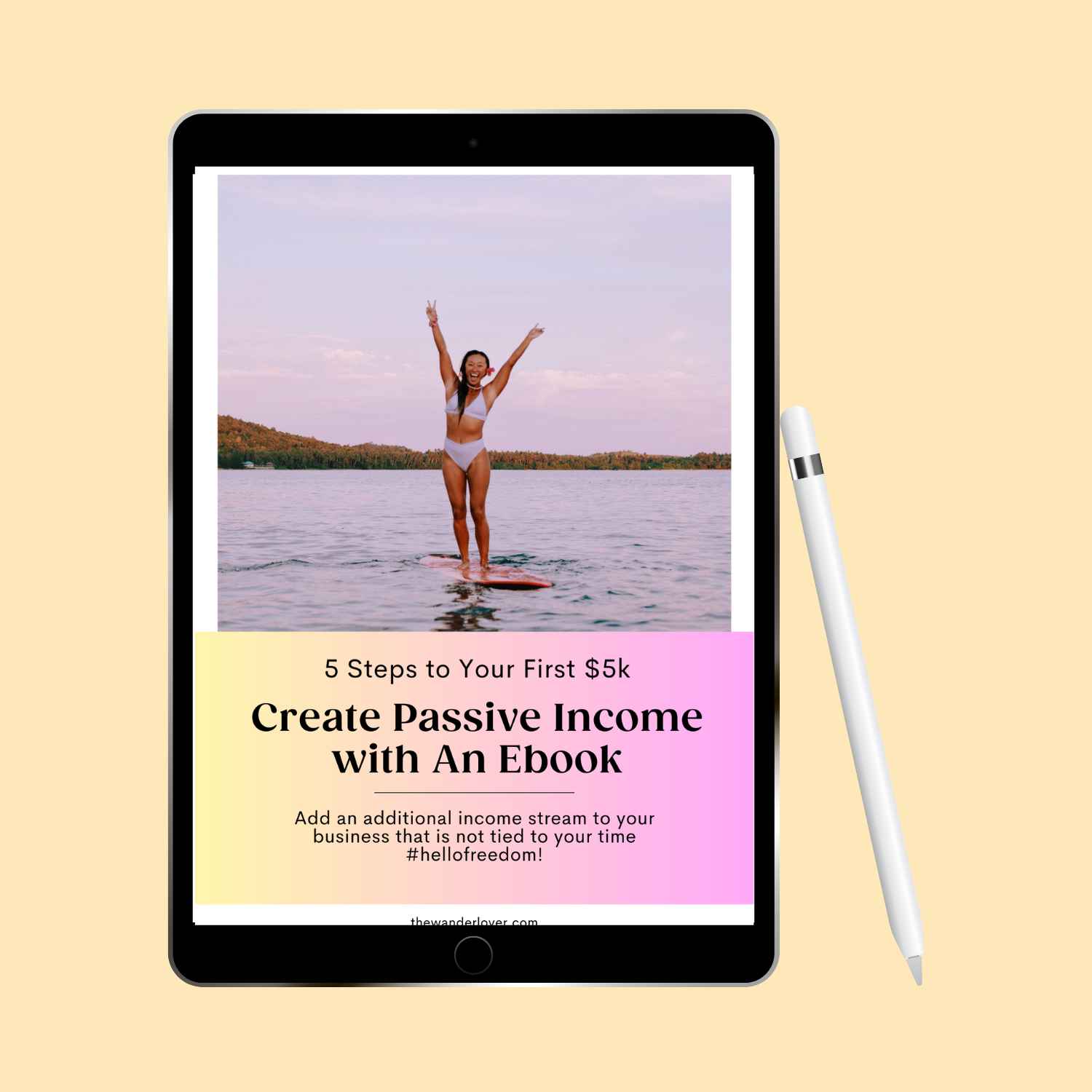 Ebook Lead Magnet Start Your Online Business iPad Flatlay
