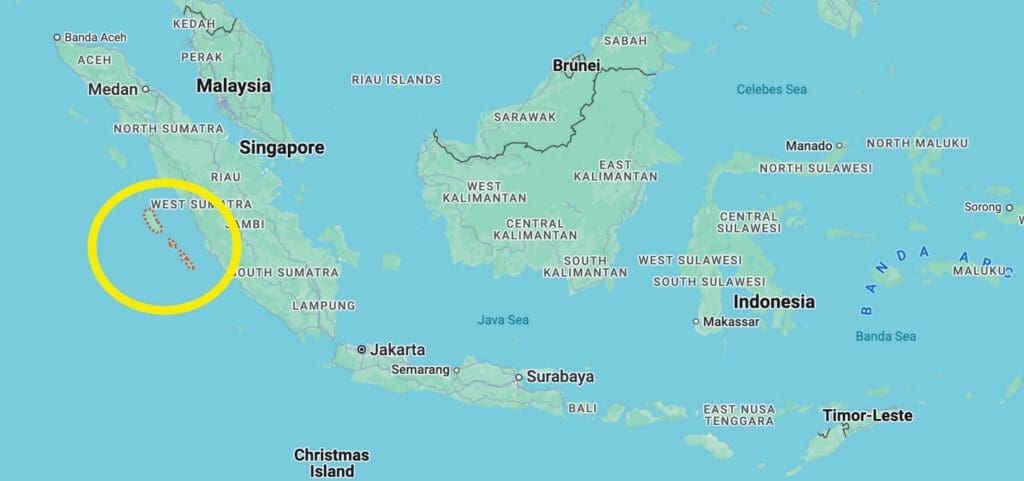 Mentawai Islands Map