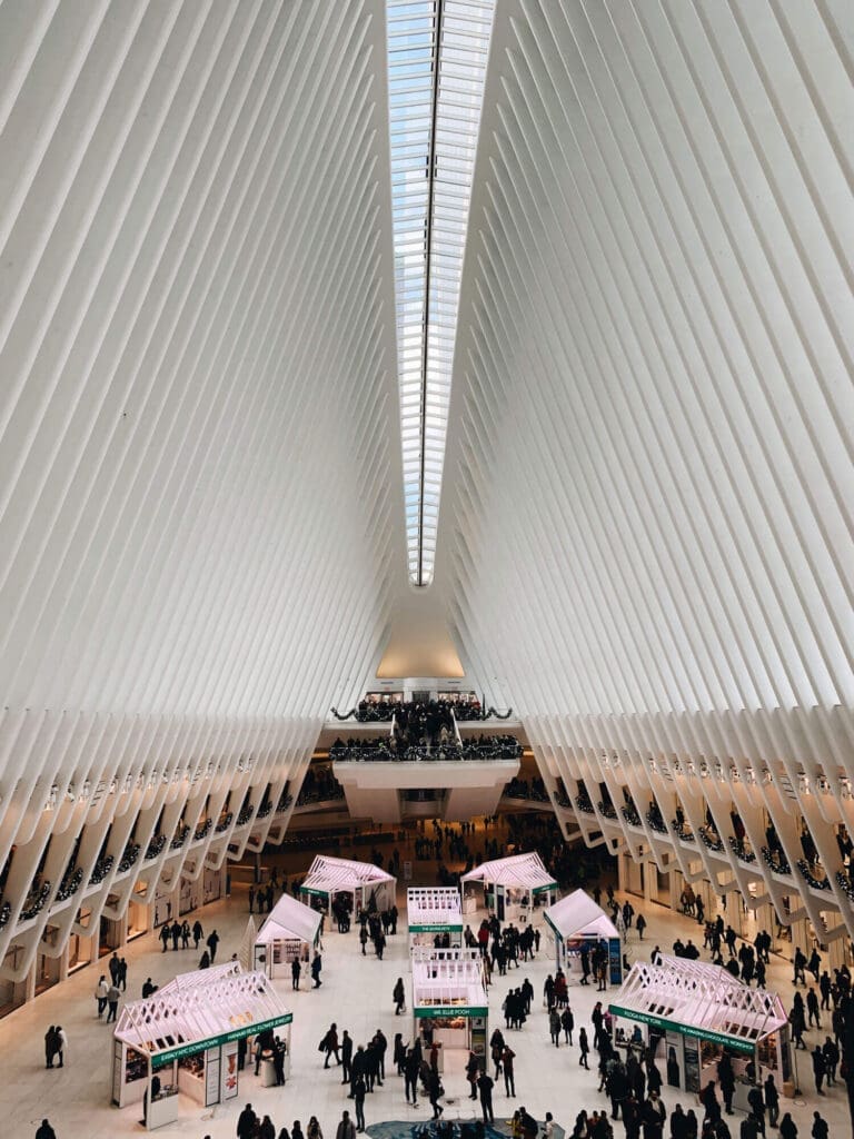 Inside the Oculus in Financial District