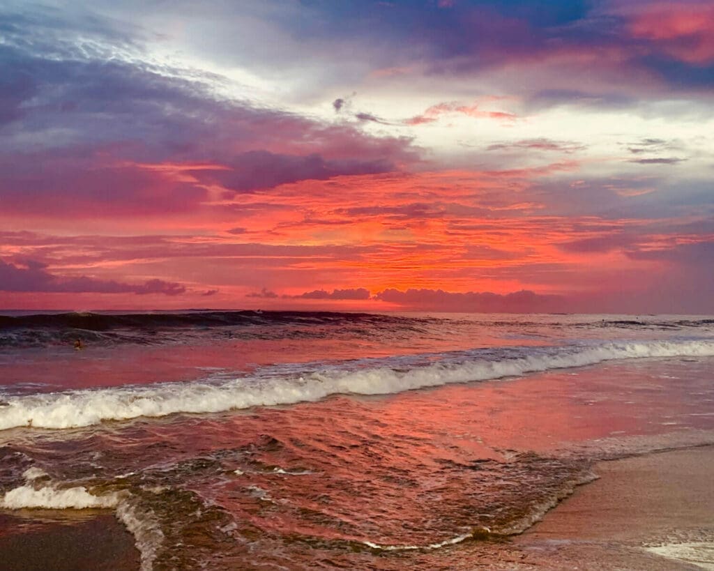 Beautiful sunset in Canggu