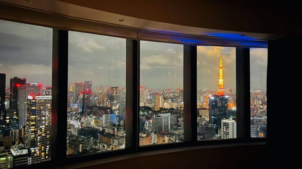 Penthouse Suite view overlooking Tokyo Tower