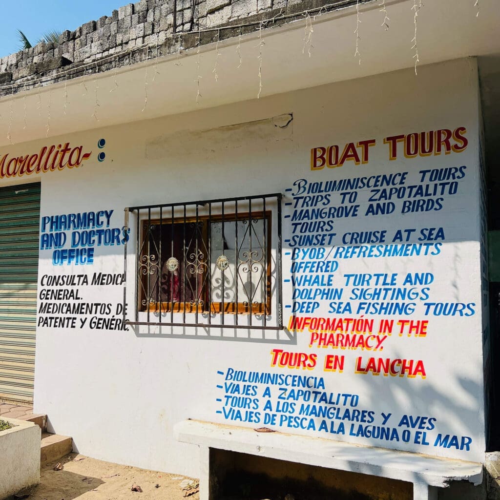 Mini mart and pharmacy in Chacahua