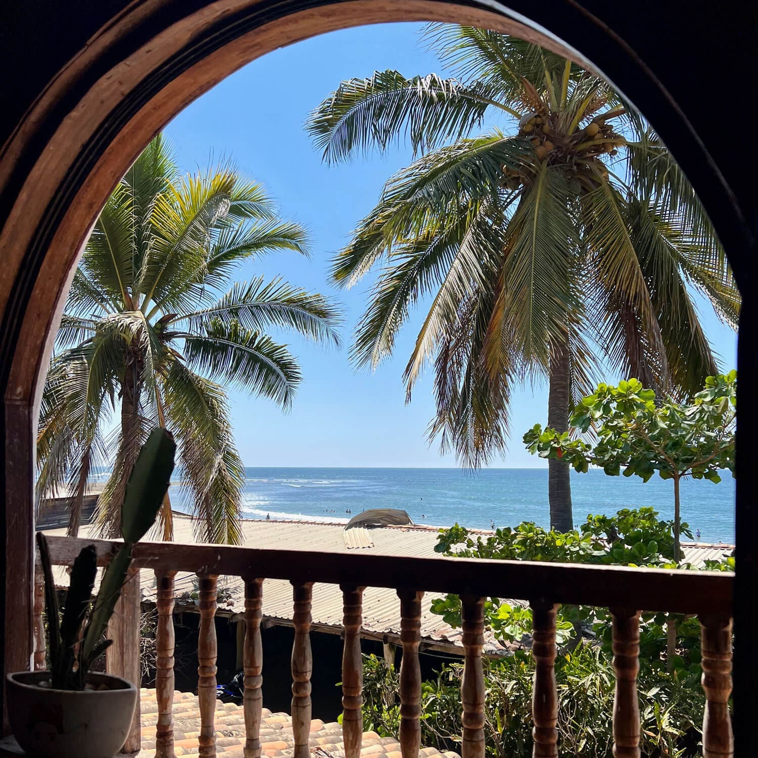 Daytime view of surf at La Saladita