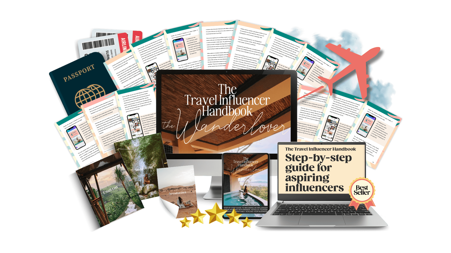 Travel Influencer Handbook Mockup