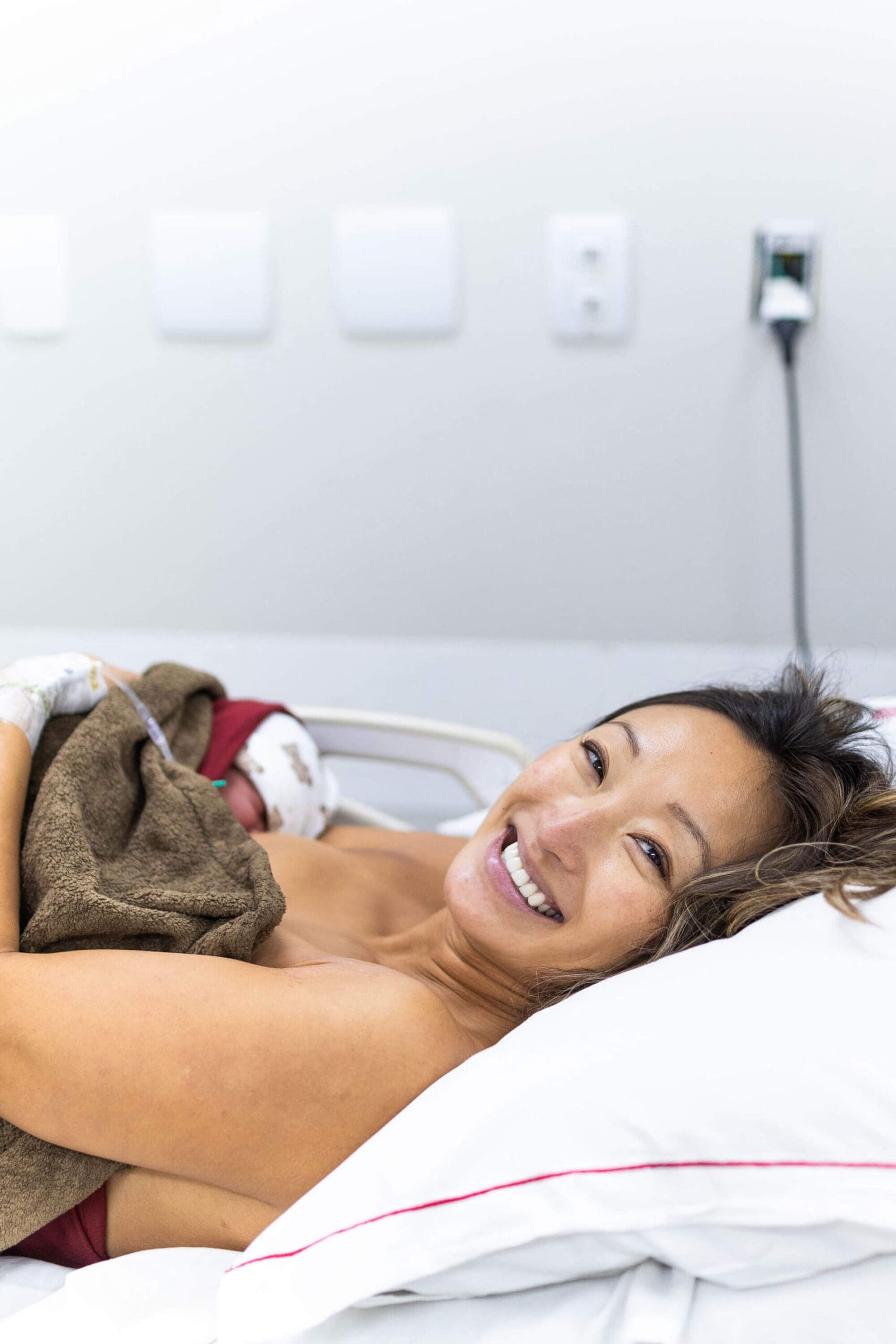 Danielle and new baby boy Leven
